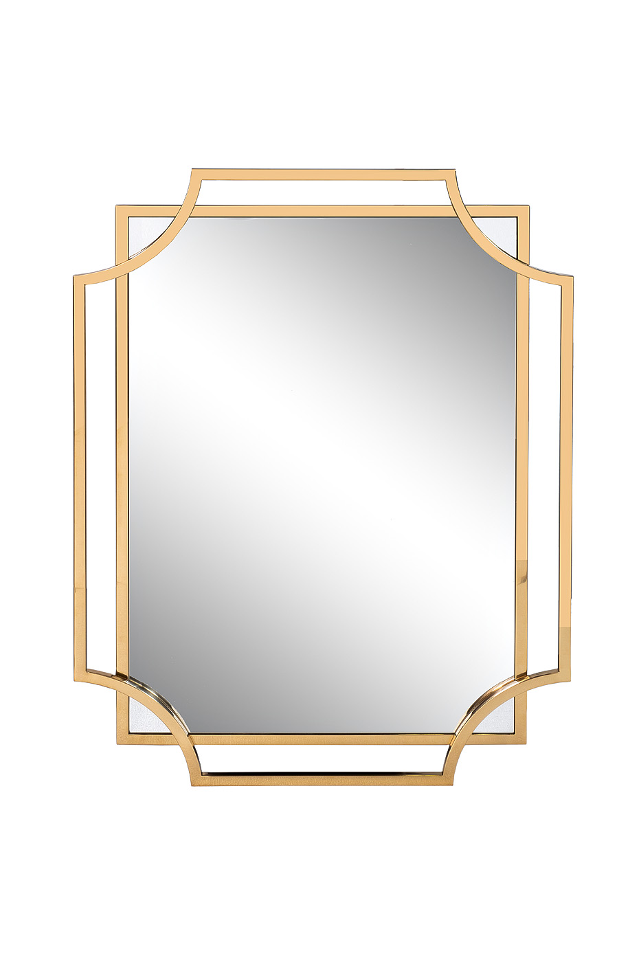 Зеркало прямоугольное в раме цвет золото